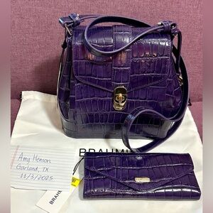 Brahmin Margo and Veronica Set in Voltage Violet Sirona